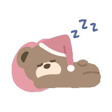 可爱熊熊乖巧犯困睡觉