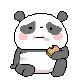 可爱熊猫悠闲吃东西