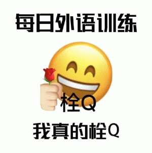 栓Q 栓q 酸q 我真的会谢 我真的会蟹 《每日外语训练》表情包,经典“栓Q”表情尽显无奈与幽默表情包图片gif动图 - 求表情网,斗图从此不求人!