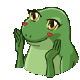 搞笑绿色小青蛙开心拍脸