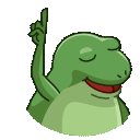搞笑绿色小青蛙抬手唱歌