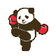 动画熊猫激动打拳击