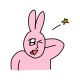 搞怪粉色兔子wink