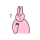 搞怪粉色兔子？？？