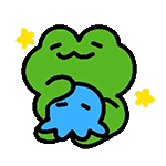 小青蛙抚摸小章鱼可爱绿色小青蛙表情包