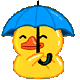 小黄鸭打伞