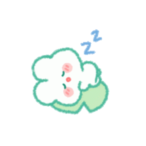 绿色线条兔兔睡觉表情包