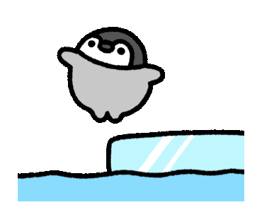超可爱的小企鹅开心起飞