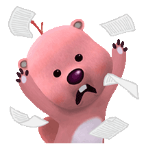 粉色小海狸表情包loopy动态表情包 扬纸片