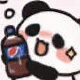 开可乐小熊猫表情