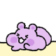 紫色动态仓鼠小表情包