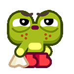 小青蛙擤鼻涕绿油油动态青蛙小表情包