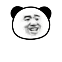 白色小熊猫头表情包