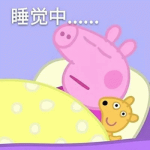 小猪佩奇睡觉中表情包