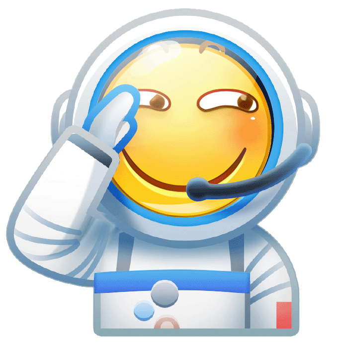 有趣太空人小黄脸奸笑