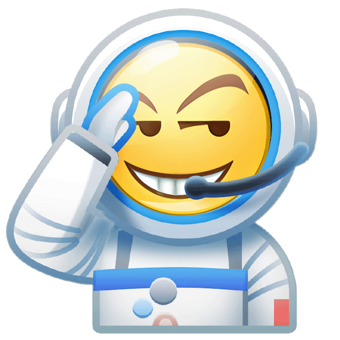 有趣太空人小黄脸阴险笑