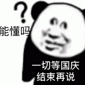 熊猫人能懂吗 一切等国庆 结束再说表情包
