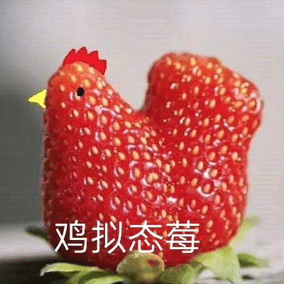 草莓鸡拟态莓表情包