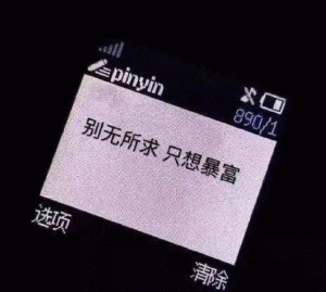 pinyin 可 别无所求只想暴富 890/1 选项 除