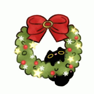 小黑猫圣诞节表情包