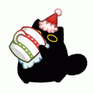 小黑猫圣诞节表情包