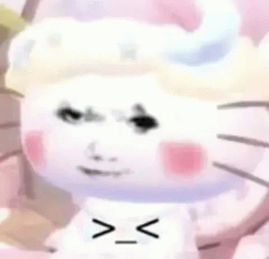 >_< 超经典的龙图表情包 可爱的卡通角色皱着眉头，满脸不悦的样子超搞笑