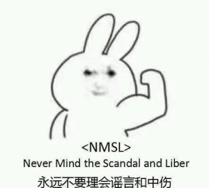 <NMSL> Never Mind the Scandal and Liber 永远不要理会谣言和中伤 龙图表情包