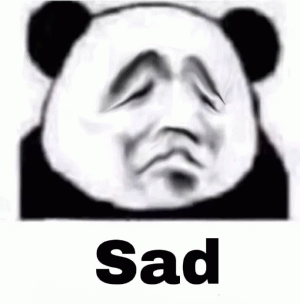 Sad 扭曲熊猫脸表情包！