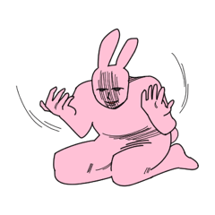 粉红兔子表情包