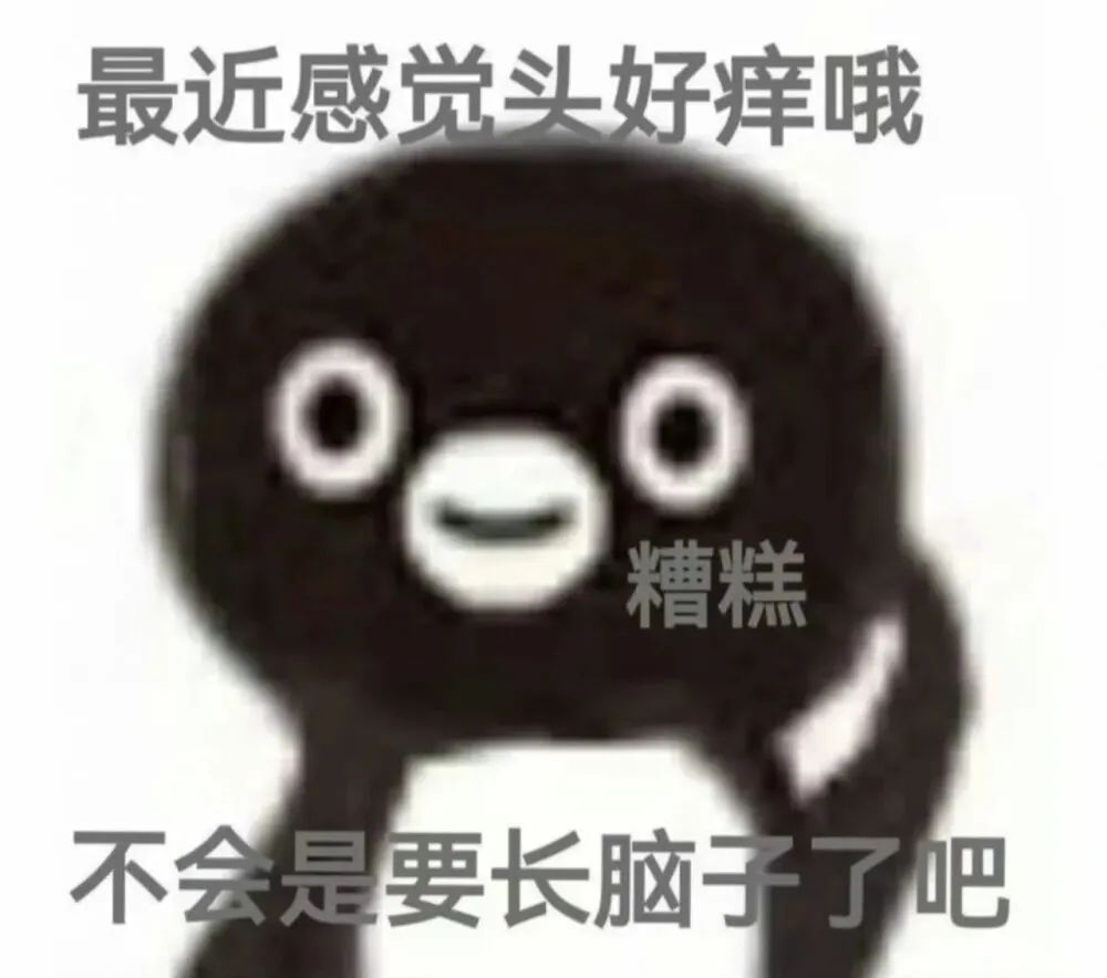 《最近感觉头好痒哦,糟糕,不会是要长脑子了吧》 摆烂表情包 | 从白天摆到黑夜 《最近感觉头好痒哦,糟糕,不会是要长脑子了吧》表情包图片gif ...