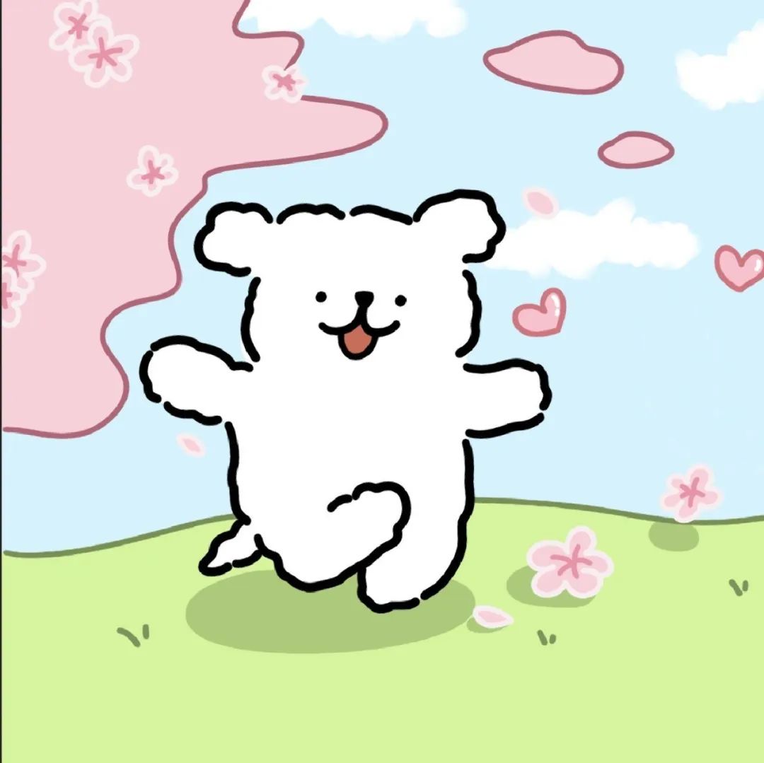 线条小狗情侣头像
