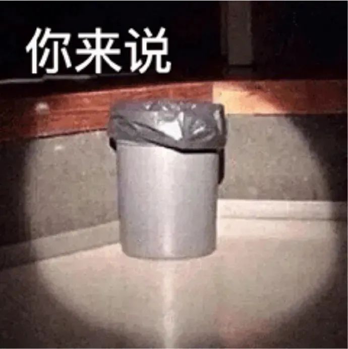 《你来说》垃圾桶被聚光灯照亮,带有神秘又搞笑的氛围 500个最火的抽象神经表情包表情包图片gif动图 - 求表情网,斗图从此不求人!
