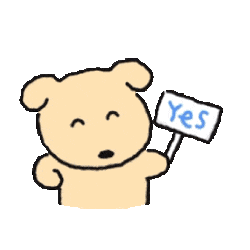 可爱小熊举着“yes”牌子,满脸开心表示同意 超可爱黄色小狗表情包表情包图片gif动图 - 求表情网,斗图从此不求人!