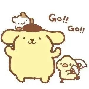 可爱的卡通角色们，一个喊着“Go! Go!”超有活力的样子 布丁狗表情包 | 将将，可爱的小狗驾到表情包图片gif动图 - 求表情网,斗图从此不求人!