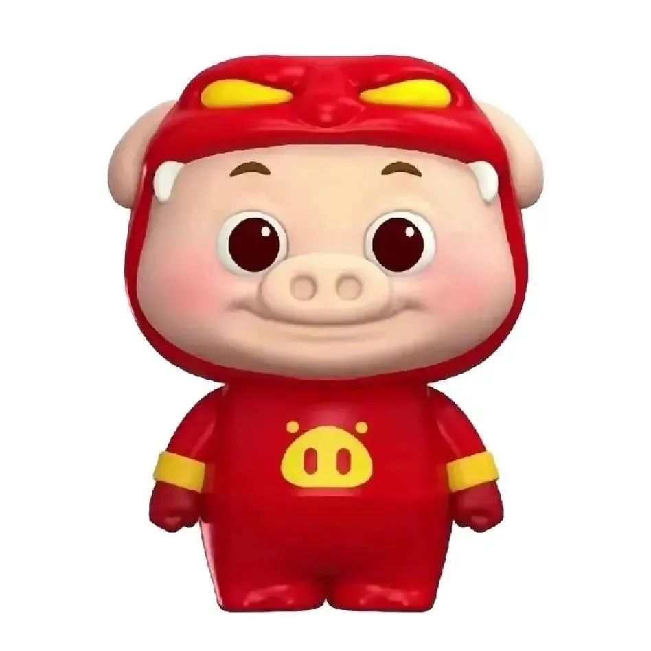 可爱爆表！穿着红色战衣头戴头盔的猪猪侠头像来袭 五彩猪猪侠头像 | 超级棒棒糖，披着彩虹的光芒表情包图片gif动图 - 求表情网,斗图从此不求人!