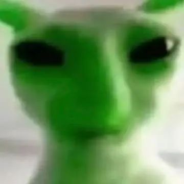 绿色外星人呆萌脸,可爱又神秘的表情包来袭 在地球刷到了来自外太空的meme表情包 表情包图片gif动图 - 求表情网,斗图从此不求人!