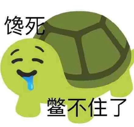可爱乌龟表情包,配文“馋死 鳖不住了”尽显吃货本色 还有表情包吗? 给我点 | 宝藏表情包表情包图片gif动图 - 求表情网,斗图从此不求人!