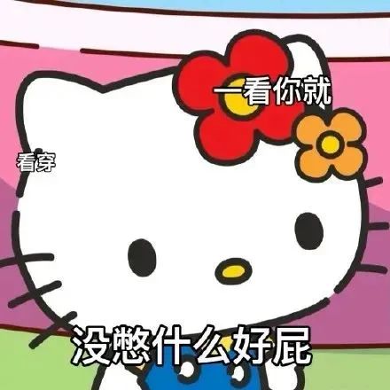 可爱的Hello Kitty表情包:一看你就看穿,没憋什么好屁 玩这么大? | 沙雕表情包表情包图片gif动图 - 求表情网,斗图从此不求人!