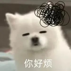 可爱小白狗一脸无奈,配文“你好烦”尽显厌烦情绪 表情包:再也不当舔狗了表情包图片gif动图 - 求表情网,斗图从此不求人!