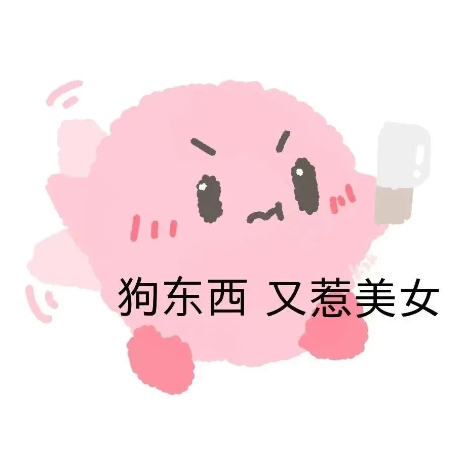 粉萌团子一脸生气,配文“狗东西 又惹美女”超可爱 表情包|正能量啊家银们表情包图片gif动图 - 求表情网,斗图从此不求人!