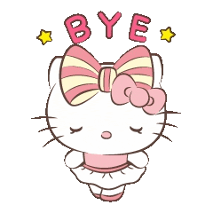 可爱的Hello Kitty闭眼作揖，配文“BYE”俏皮说再见 甜妹都爱用のHelloKitty表情包.ᐟ.ᐟ表情包图片gif动图 - 求表情 ...