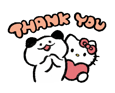 可爱的熊猫和Hello Kitty一起,配文“THANK YOU”超萌 HelloKitty ~奶牛小猫动态表情包.ᐟ.ᐟ表情包图片gif动图 ...