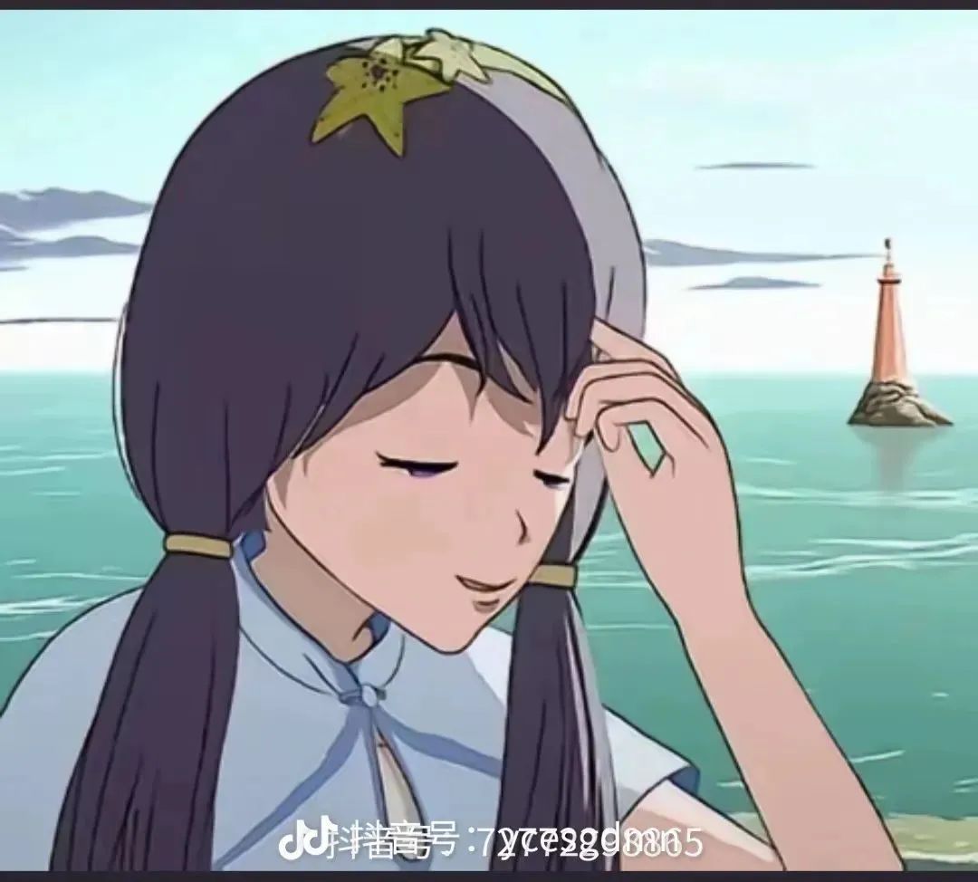 动漫女孩闭眼抬手扶额,海边灯塔背景尽显温柔惆怅 自己吓自己表情包gif动图表情包图片gif动图 - 求表情网,斗图从此不求人!
