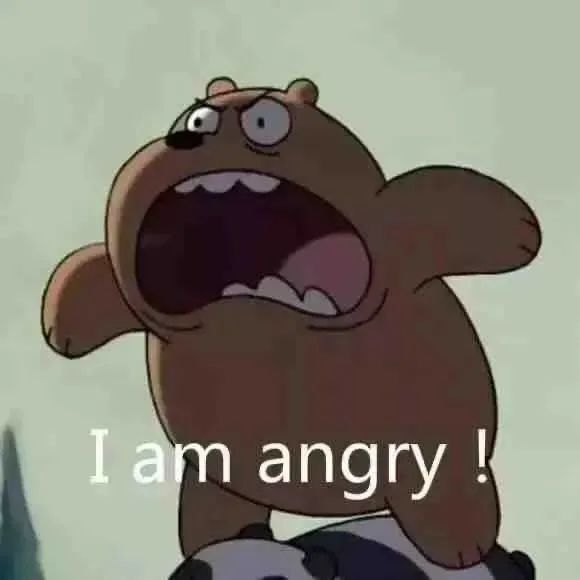 愤怒的卡通熊表情包,配文“I am angry!”超形象 表情包|表情包情侣搞怪聊天专用表情包图片gif动图 - 求表情网,斗图从此不求人!