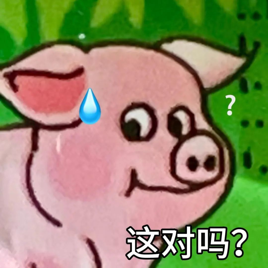 流泪小猪满脸疑惑，配文“这对吗？”尽显呆萌可爱 表情包丨 gogogo 出发咯表情包图片gif动图 - 求表情网,斗图从此不求人!