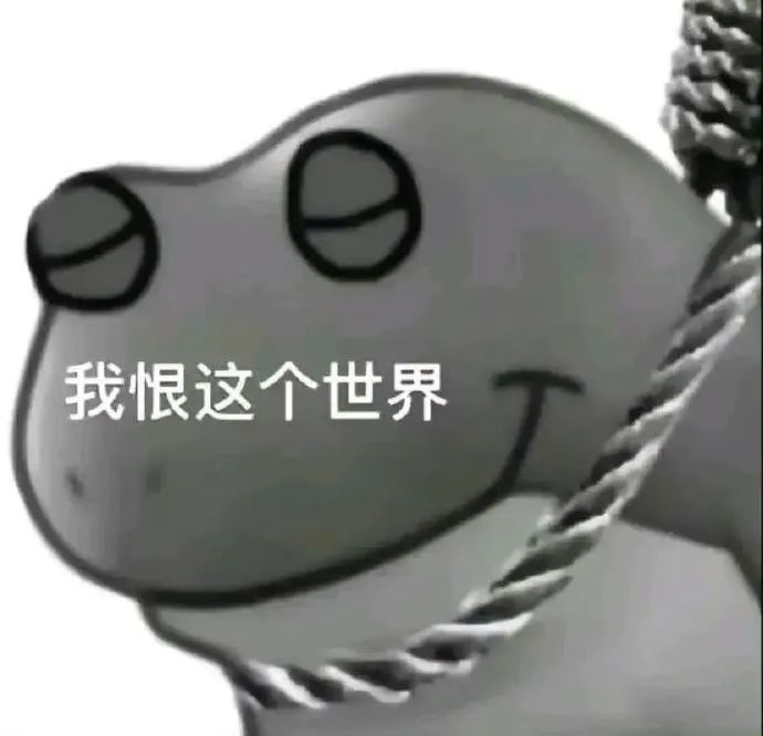 厌世青蛙来袭，配文“我恨这个世界”尽显无奈与愤懑 没点大病刷不到的表情包 表情包图片gif动图 - 求表情网,斗图从此不求人!