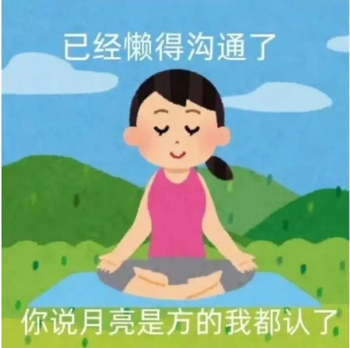 《已经懒得沟通，你说月亮是方的我都认了》 没点大病刷不到的表情包 表情包图片gif动图 - 求表情网,斗图从此不求人!
