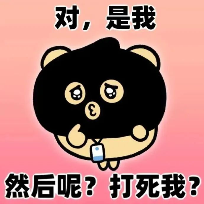 《对,是我,然后呢?打死我?》可爱小熊表情包超拽又带点挑衅 聊天专用装傻表情包 表情包图片gif动图 - 求表情网,斗图从此不求人!