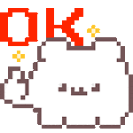 可爱像素风“OK”表情包，萌物头顶OK标志超有趣 可爱又好用的小表情包₍ᐢ..ᐢ₎ᐝ表情包图片gif动图 - 求表情网,斗图从此不求人!