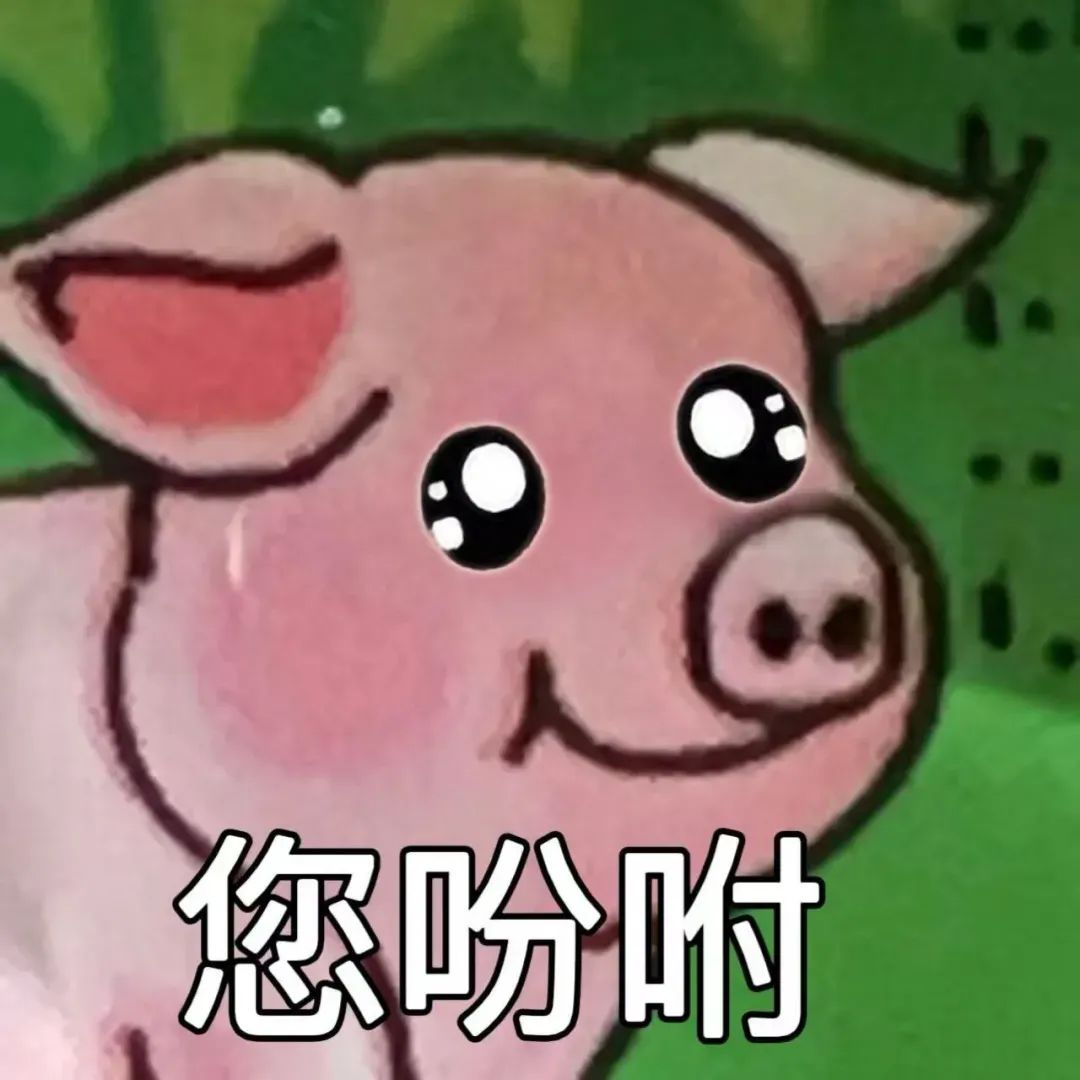 可爱小猪乖巧表情,配上“您吩咐”文字,尽显听话顺从 火腿猪表情包 | 火腿肠粉色猪猪表情包表情包图片gif动图 - 求表情网,斗图从此不求人!